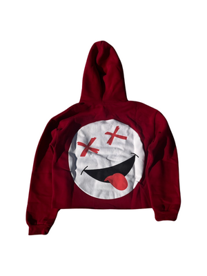 Fire Red “White Logo” Puff Print Hoodie