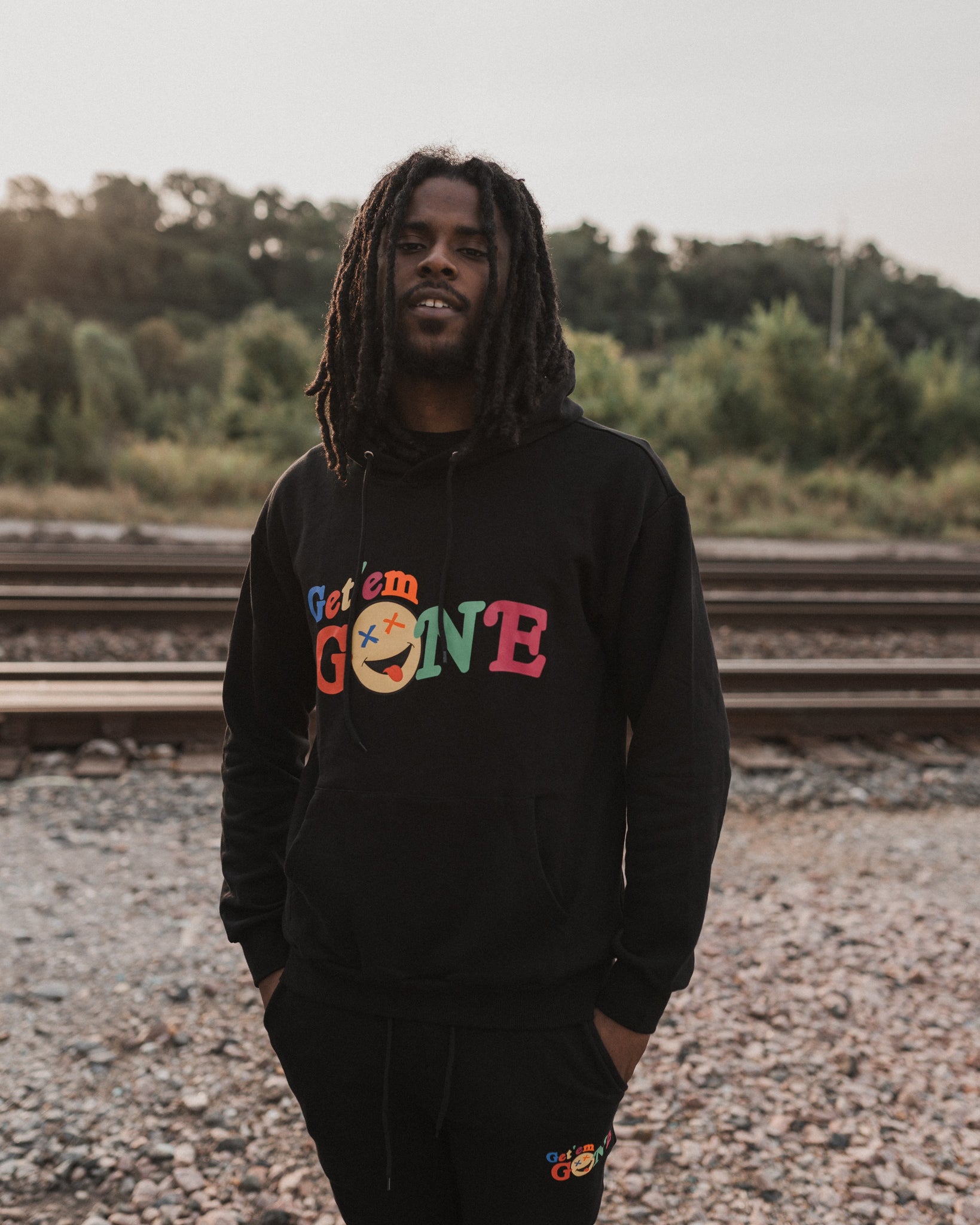 Black “Multicolor Logo” Hoodie