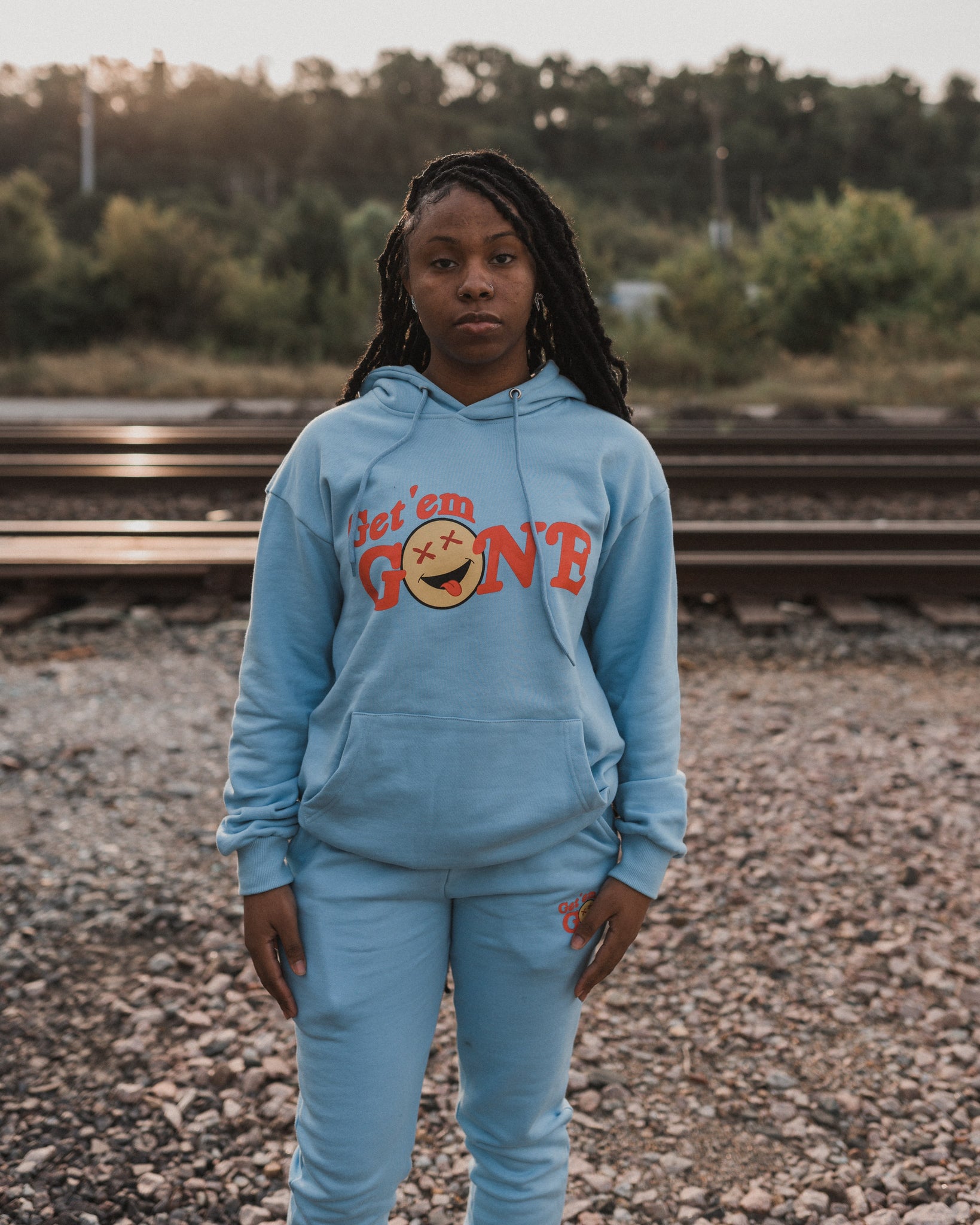 Baby Blue “Red Logo” Hoodie