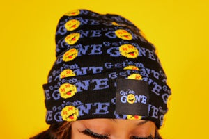 Black/Blue “All Over” Logo Beanie