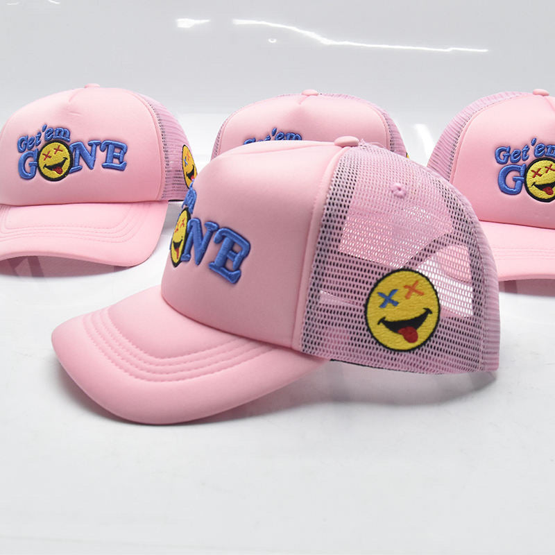 Pink “Blue Logo” Trucker Cap