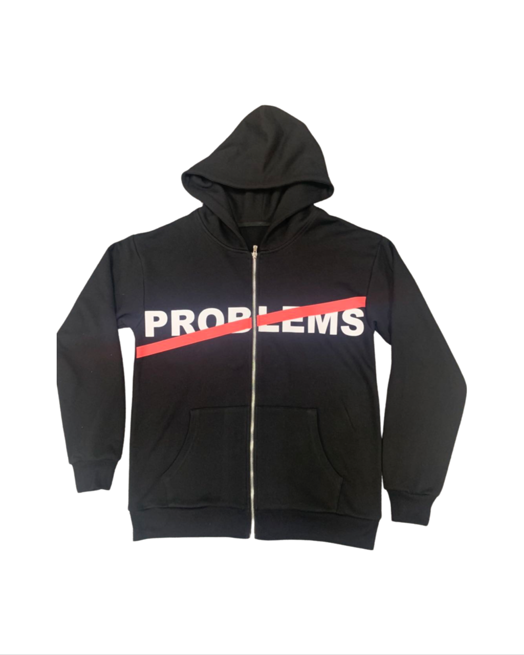 Black “Problems Do Not Exist” Zip Up Jacket (BEGINNING OF FALL SALE!)