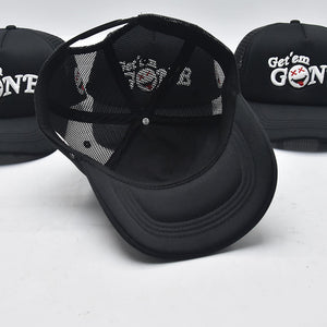 Black “White Logo” Trucker Cap