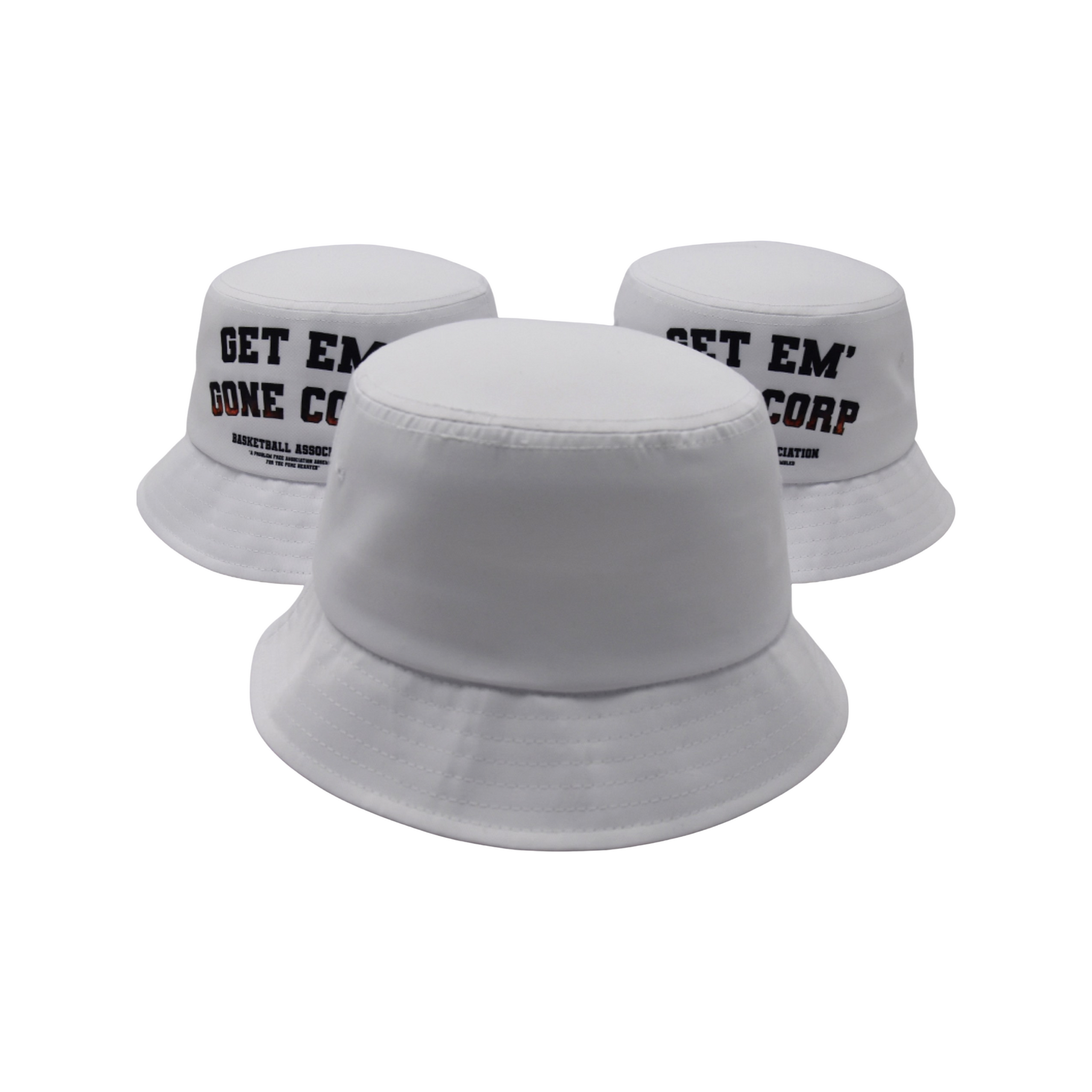 Pure White Corp “Basketball Association” Bucket Hat