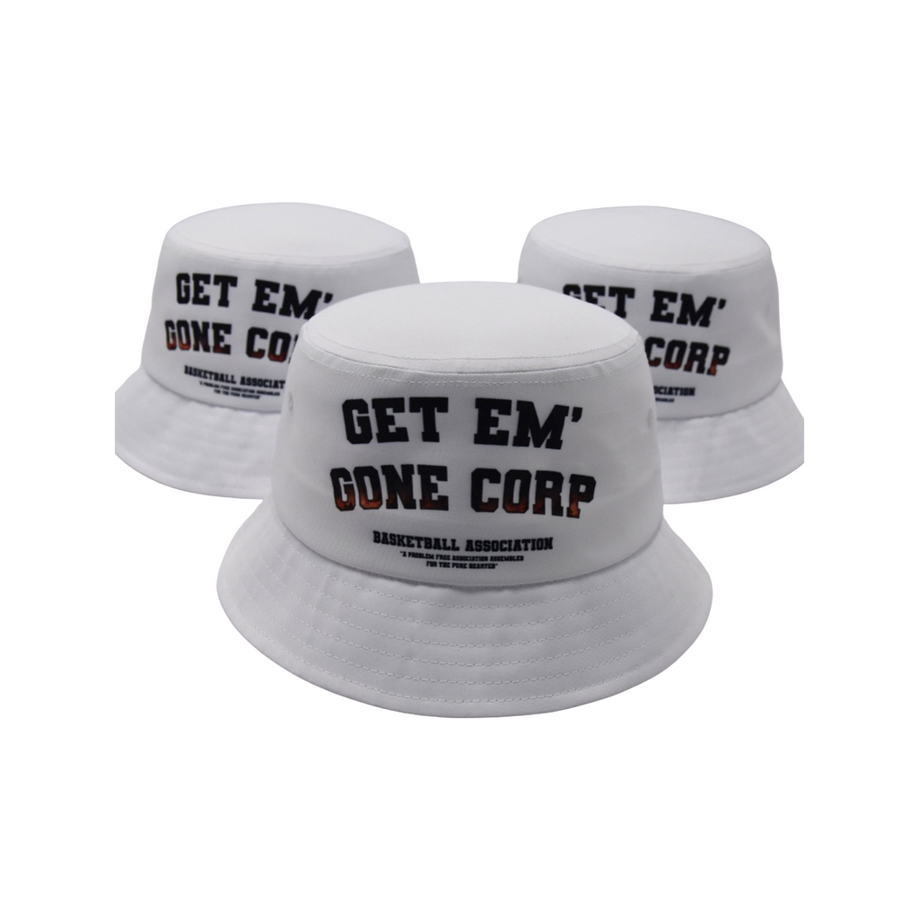 Pure White Corp “Basketball Association” Bucket Hat