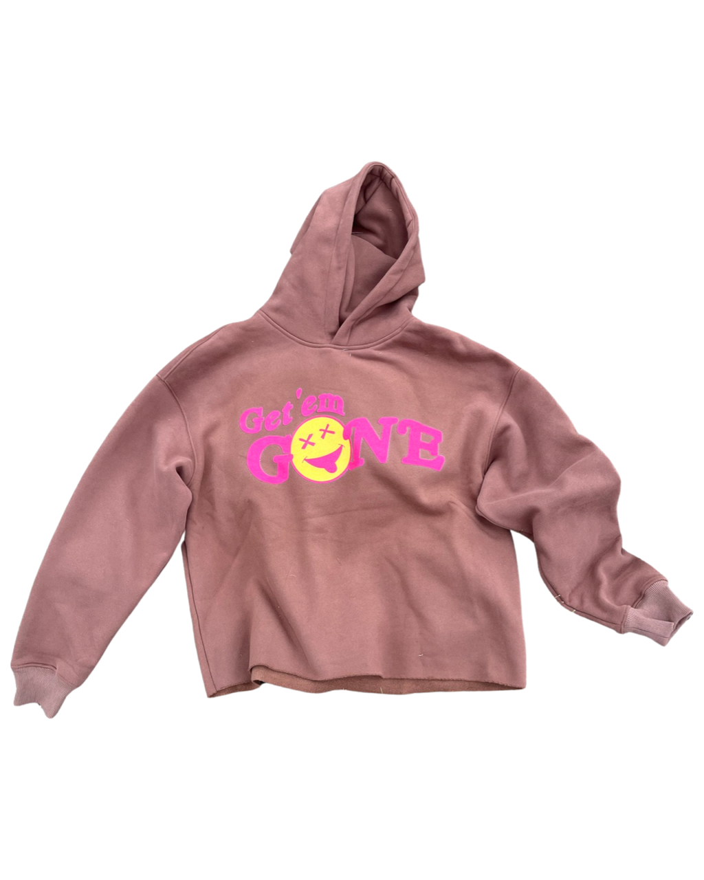 Brown “Pink Logo” Hoodie