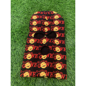 Black/Red “All Over” Logo Ski Mask