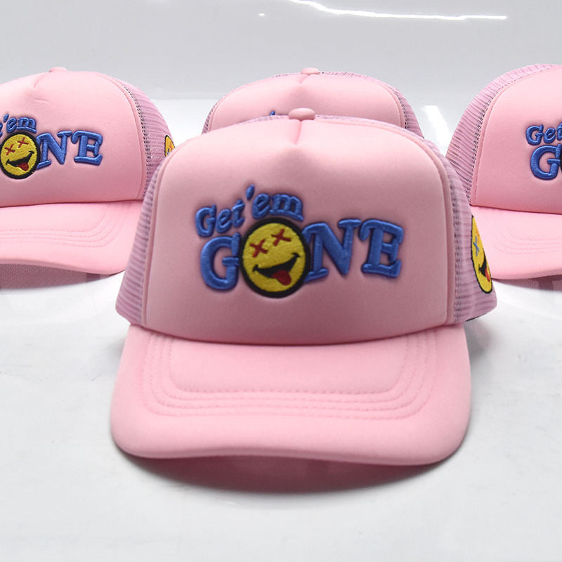 Pink “Blue Logo” Trucker Cap