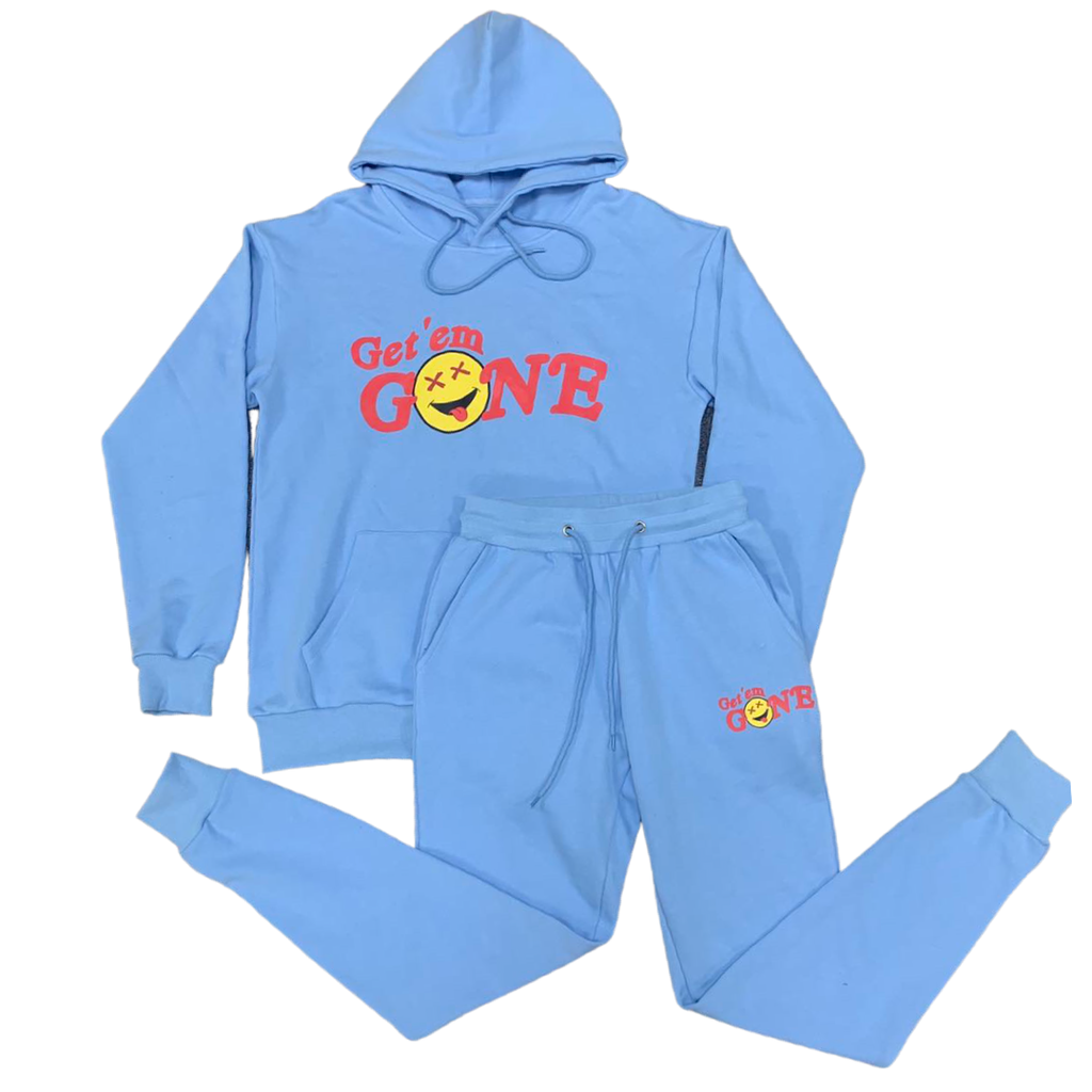 Baby Blue “Red Logo” Complete Jogging Set